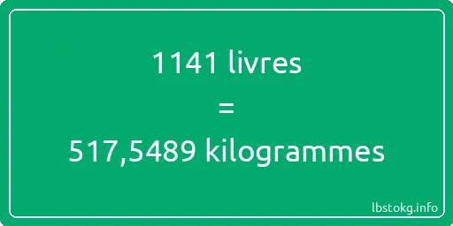 1141 lbs à kg - 1141 livres aux kilogrammes