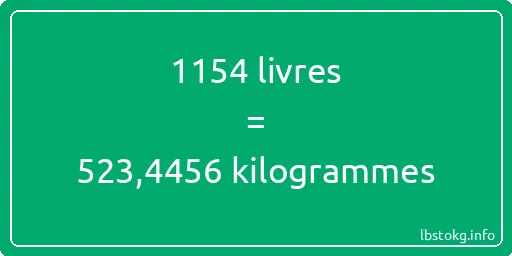 1154 lbs à kg - 1154 livres aux kilogrammes