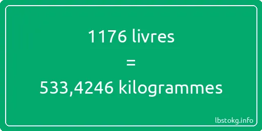 1176 lbs à kg - 1176 livres aux kilogrammes