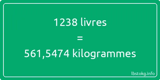 1238 lbs à kg - 1238 livres aux kilogrammes