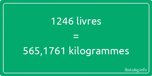 1246 lbs à kg - 1246 livres aux kilogrammes