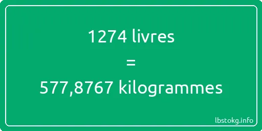 1274 lbs à kg - 1274 livres aux kilogrammes