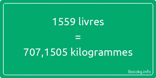 1559 lbs à kg - 1559 livres aux kilogrammes