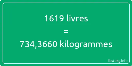 1619 lbs à kg - 1619 livres aux kilogrammes