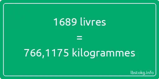 1689 lbs à kg - 1689 livres aux kilogrammes