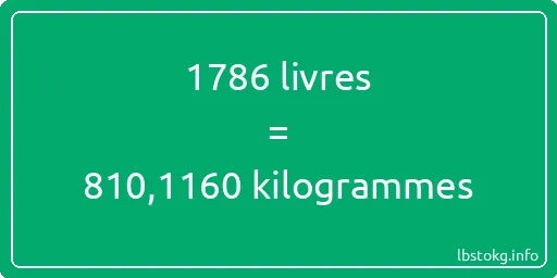 1786 lbs à kg - 1786 livres aux kilogrammes