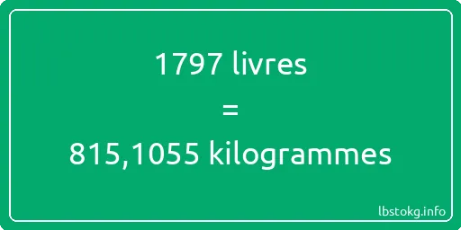 1797 lbs à kg - 1797 livres aux kilogrammes