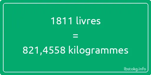 1811 lbs à kg - 1811 livres aux kilogrammes