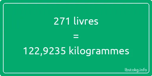 271 lbs à kg - 271 livres aux kilogrammes