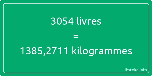 3054 lbs à kg - 3054 livres aux kilogrammes