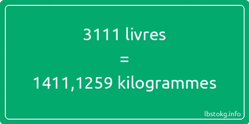 3111 lbs à kg - 3111 livres aux kilogrammes