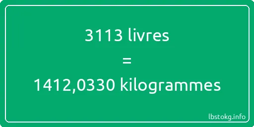 3113 lbs à kg - 3113 livres aux kilogrammes