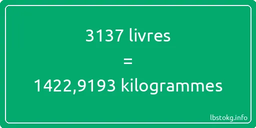 3137 lbs à kg - 3137 livres aux kilogrammes