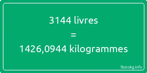 3144 lbs à kg - 3144 livres aux kilogrammes