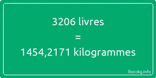 3206 lbs à kg - 3206 livres aux kilogrammes