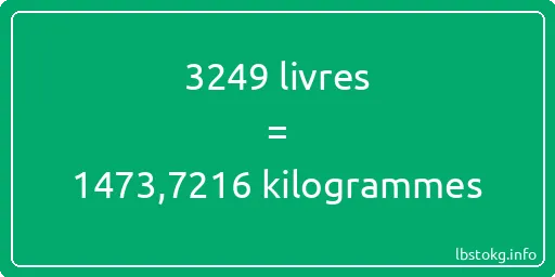 3249 lbs à kg - 3249 livres aux kilogrammes