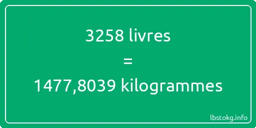 3258 lbs à kg - 3258 livres aux kilogrammes