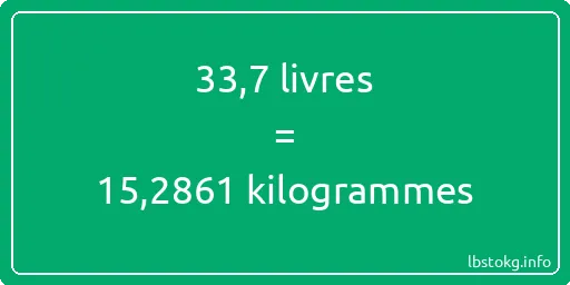 33-7 lbs à kg - 33-7 livres aux kilogrammes