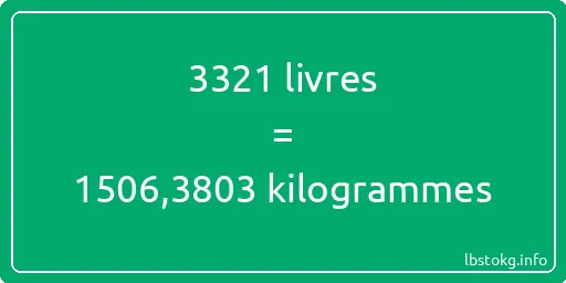 3321 lbs à kg - 3321 livres aux kilogrammes