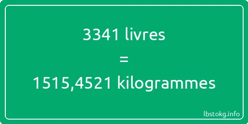 3341 lbs à kg - 3341 livres aux kilogrammes