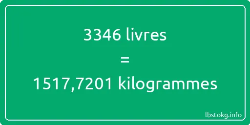 3346 lbs à kg - 3346 livres aux kilogrammes