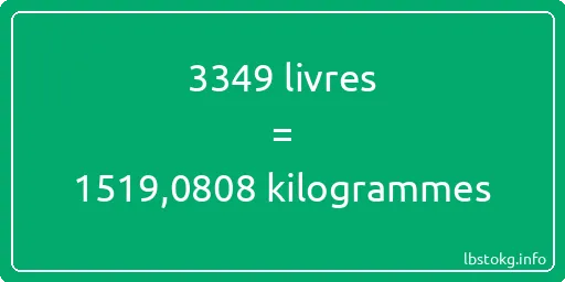 3349 lbs à kg - 3349 livres aux kilogrammes