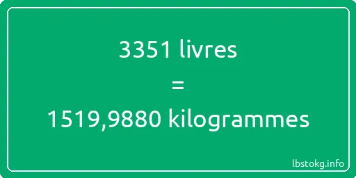 3351 lbs à kg - 3351 livres aux kilogrammes