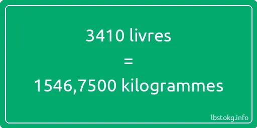 3410 lbs à kg - 3410 livres aux kilogrammes