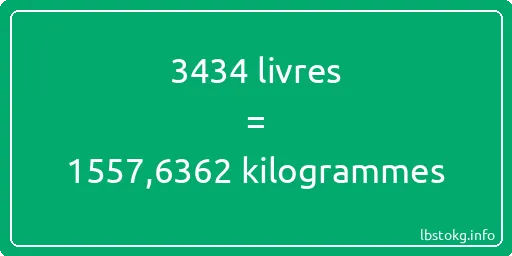 3434 lbs à kg - 3434 livres aux kilogrammes