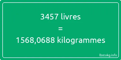 3457 lbs à kg - 3457 livres aux kilogrammes