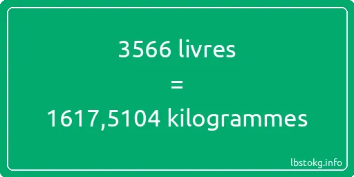 3566 lbs à kg - 3566 livres aux kilogrammes