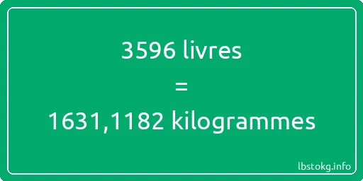 3596 lbs à kg - 3596 livres aux kilogrammes