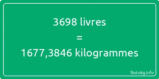 3698 lbs à kg - 3698 livres aux kilogrammes