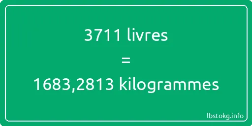 3711 lbs à kg - 3711 livres aux kilogrammes