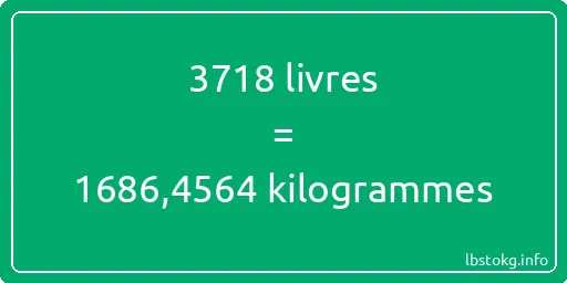 3718 lbs à kg - 3718 livres aux kilogrammes