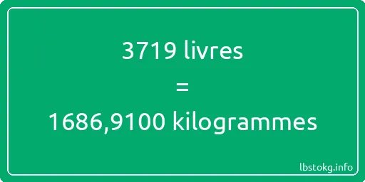 3719 lbs à kg - 3719 livres aux kilogrammes