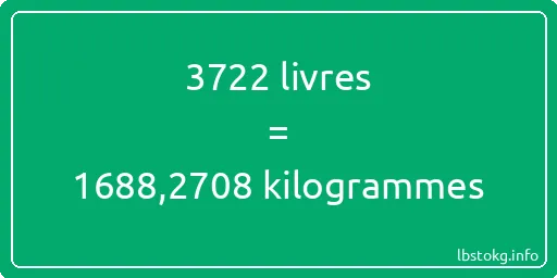 3722 lbs à kg - 3722 livres aux kilogrammes