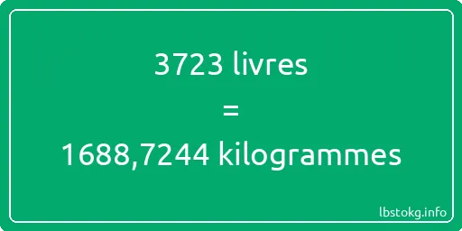 3723 lbs à kg - 3723 livres aux kilogrammes