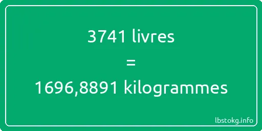 3741 lbs à kg - 3741 livres aux kilogrammes