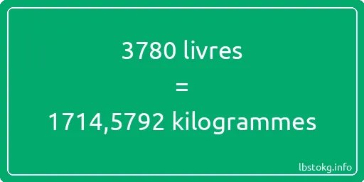 3780 lbs à kg - 3780 livres aux kilogrammes