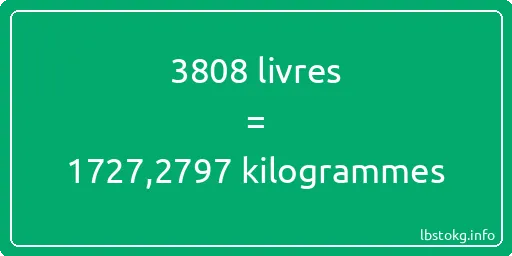 3808 lbs à kg - 3808 livres aux kilogrammes