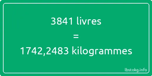 3841 lbs à kg - 3841 livres aux kilogrammes