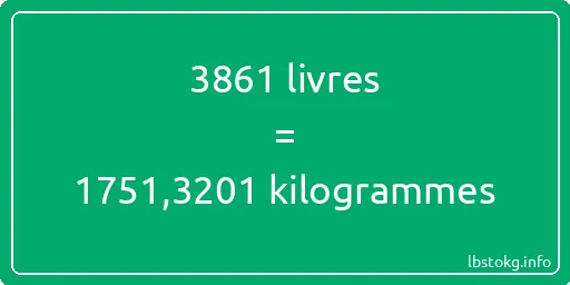 3861 lbs à kg - 3861 livres aux kilogrammes