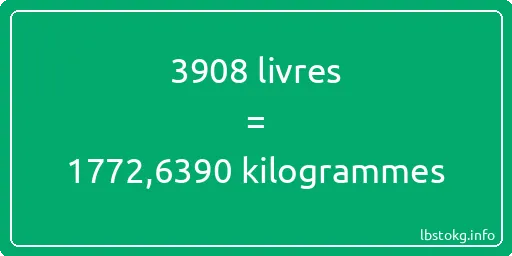 3908 lbs à kg - 3908 livres aux kilogrammes