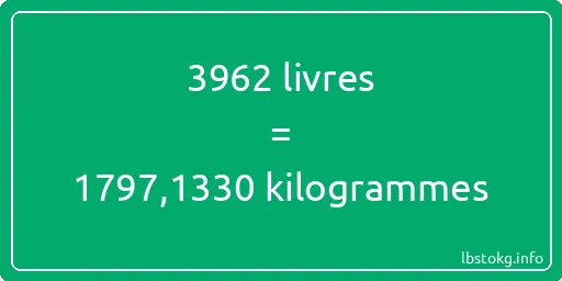 3962 lbs à kg - 3962 livres aux kilogrammes