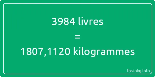 3984 lbs à kg - 3984 livres aux kilogrammes