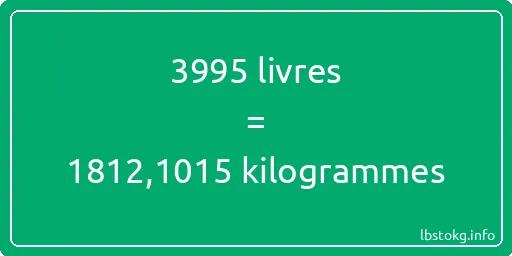 3995 lbs à kg - 3995 livres aux kilogrammes