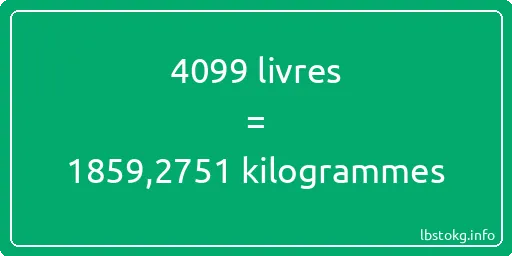 4099 lbs à kg - 4099 livres aux kilogrammes