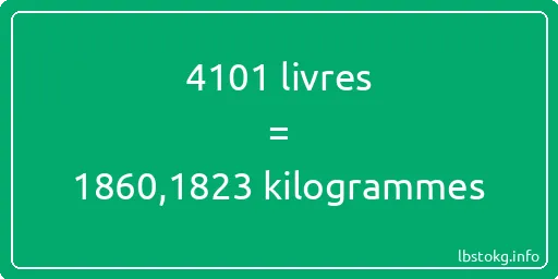 4101 lbs à kg - 4101 livres aux kilogrammes