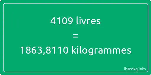 4109 lbs à kg - 4109 livres aux kilogrammes